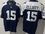 Dallas Cowboys #15 Ezekiel Elliott Limited Navy Alternate FUSE Vapor Jersey