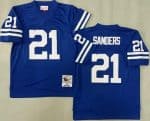 Dallas Cowboys #21 Deion Sanders Blue 1995 Throwback Jersey