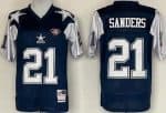 Dallas Cowboys #21 Deion Sanders Navy 1992 Throwback Jersey