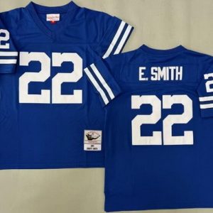 Dallas Cowboys #22 Emmitt Smith Blue 1996 Throwback Jersey