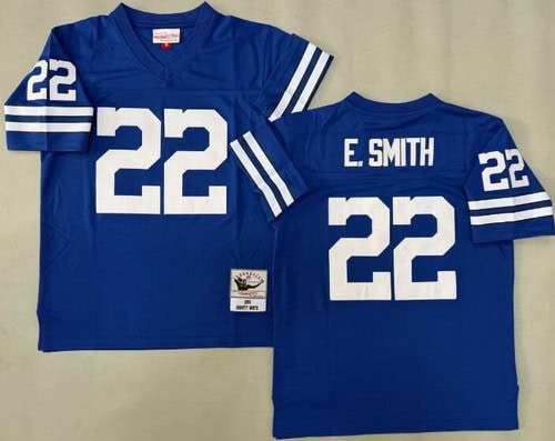 Dallas Cowboys #22 Emmitt Smith Blue 1996 Throwback Jersey