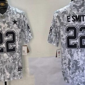 Dallas Cowboys #22 Emmitt Smith Limited Arctic Camo 2024 Salute to Service Jersey