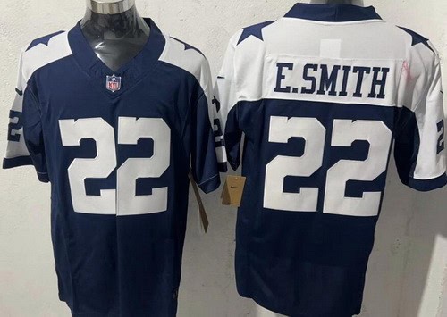 Dallas Cowboys #22 Emmitt Smith Limited Navy Alternate FUSE Vapor Jersey
