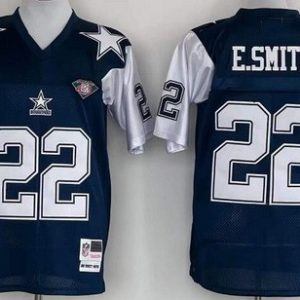 Dallas Cowboys #22 Emmitt Smith Navy 1992 Throwback Jersey