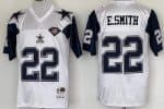 Dallas Cowboys #22 Emmitt Smith White 1992 Throwback Jersey