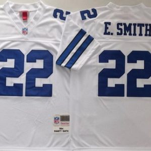 Dallas Cowboys #22 Emmitt Smith White 1994 Jersey