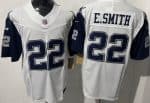 Dallas Cowboys #22 Emmitt Smith White Throwback FUSE Vapor Jersey