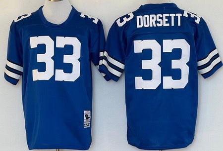 Dallas Cowboys #33 Tony Dorsett Blue Throwback Jersey