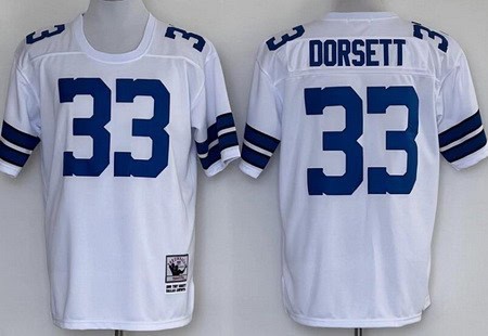 Dallas Cowboys #33 Tony Dorsett White Throwback Jersey