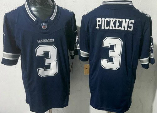 Dallas Cowboys #3 George Pickens Limited Navy FUSE Vapor Jersey