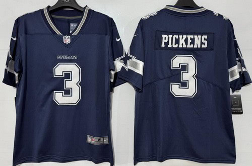 Dallas Cowboys #3 George Pickens Limited Navy Vapor Jersey