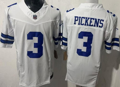 Dallas Cowboys #3 George Pickens Limited White FUSE Vapor Jersey