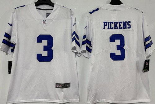 Dallas Cowboys #3 George Pickens Limited White Vapor Jersey