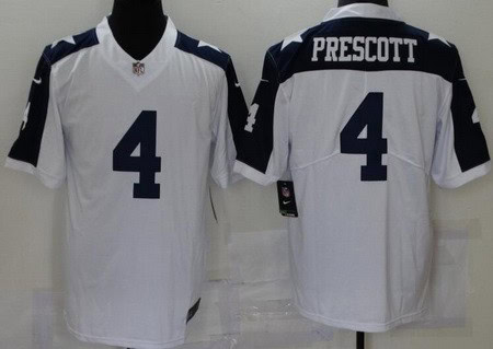 Dallas Cowboys #4 Dak Prescott Limited White Alternate Vapor Jersey