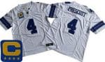 Dallas Cowboys #4 Dak Prescott Limited White Captain Patch FUSE Vapor Jersey