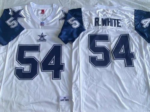 Dallas Cowboys #54 Randy White White 1984 Throwback Jersey
