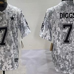 Dallas Cowboys #7 Trevon Diggs Limited Arctic Camo 2024 Salute to Service Jersey