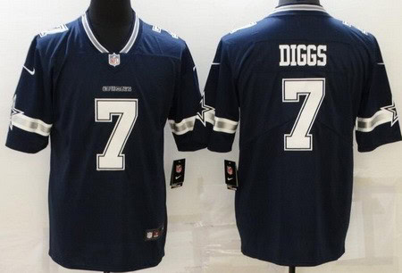 Dallas Cowboys #7 Trevon Diggs Limited Navy Vapor Jersey