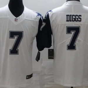 Dallas Cowboys #7 Trevon Diggs Limited White Rush Color Jersey