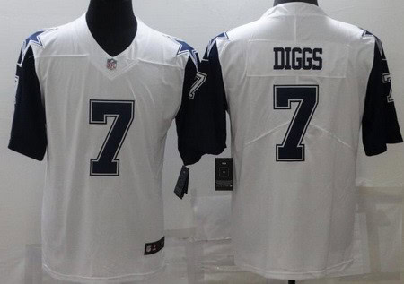 Dallas Cowboys #7 Trevon Diggs Limited White Rush Color Jersey