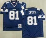 Dallas Cowboys #81 Terrell Owens Navy 2007 Throwback Jersey