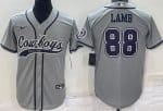 Dallas Cowboys #88 CeeDee Lamb Gray Baseball Jersey
