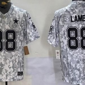 Dallas Cowboys #88 CeeDee Lamb Limited Arctic Camo 2024 Salute to Service Jersey