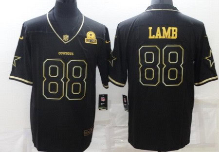 Dallas Cowboys #88 CeeDee Lamb Limited Black Gold 60th Anniversary Vapor Jersey