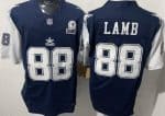 Dallas Cowboys #88 CeeDee Lamb Limited Navy Throwback FUSE Vapor Jersey