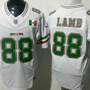 Dallas Cowboys #88 CeeDee Lamb Limited White Mexico Fashion FUSE Vapor Jersey