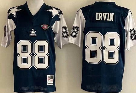 Dallas Cowboys #88 Michael Irvin Navy 1992 Throwback Jersey