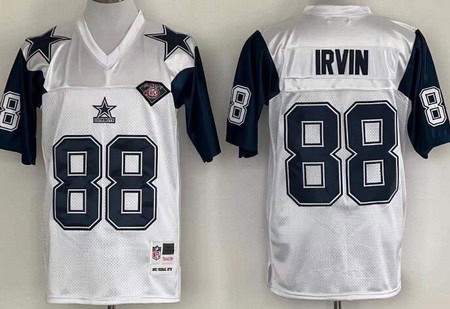 Dallas Cowboys #88 Michael Irvin White 1992 Throwback Jersey