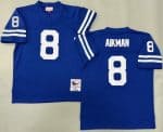 Dallas Cowboys #8 Troy Aikman Blue 1996 Throwback Jersey