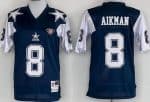 Dallas Cowboys #8 Troy Aikman Navy 1992 Throwback Jersey