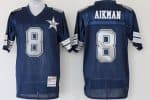 Dallas Cowboys #8 Troy Aikman Navy 25th Throwback Jersey