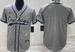 Dallas Cowboys Blank Gray Baseball Jersey