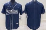 Dallas Cowboys Blank Navy Baseball Jersey