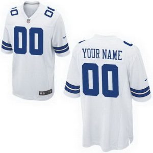 Dallas Cowboys Customized Game White Jersey