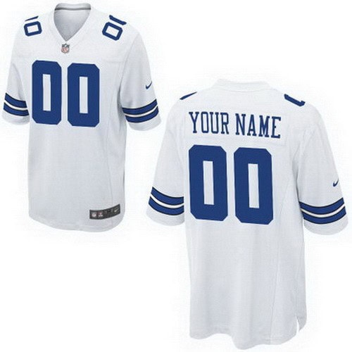 Dallas Cowboys Customized Game White Jersey