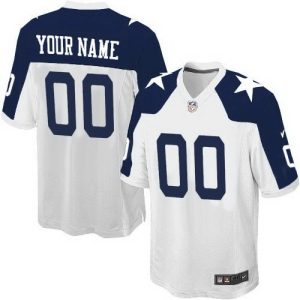 Dallas Cowboys Customized Game White Thanksgiving Jersey