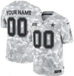 Dallas Cowboys Customized Limited Arctic Camo 2024 Salute to Service Jersey