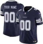 Dallas Cowboys Customized Limited Navy FUSE Vapor Jersey
