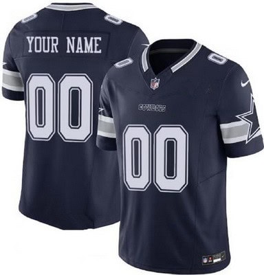 Dallas Cowboys Customized Limited Navy FUSE Vapor Jersey