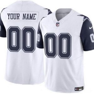 Dallas Cowboys Customized Limited White Throwback FUSE Vapor Jersey