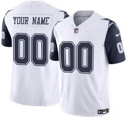 Dallas Cowboys Customized Limited White Throwback FUSE Vapor Jersey