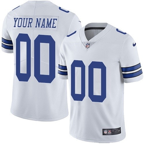 Dallas Cowboys Customized Limited White Vapor Untouchable Jersey