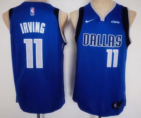 Dallas Mavericks #11 Kyrie Irving Blue Icon Sponsor Swingman Jersey