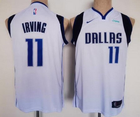 Dallas Mavericks #11 Kyrie Irving White Icon Sponsor Swingman Jersey