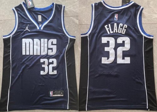 Dallas Mavericks #32 Cooper Flagg Navy Statement Swingman Jersey