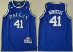 Dallas Mavericks #41 Dirk Nowitzki Blue Hollywood Classic Swingman Jersey
